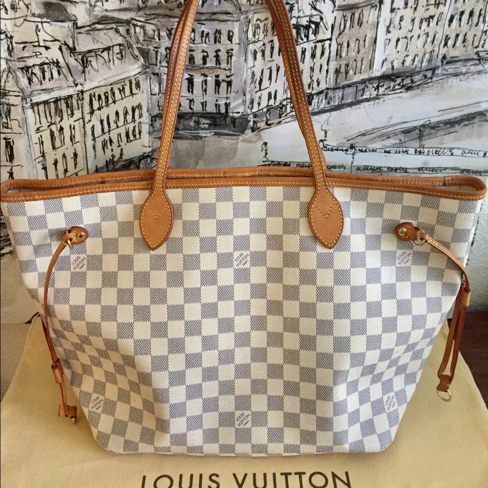 Sold out Louis Vuitton Neverfull MM Damier Azur
